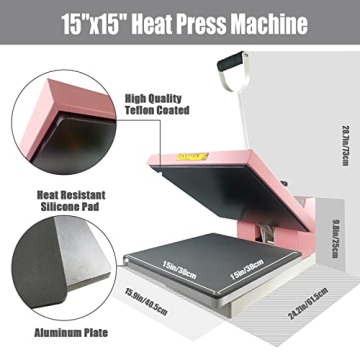 BetterSub 15X15 Heat Press Machine for DIY Printing