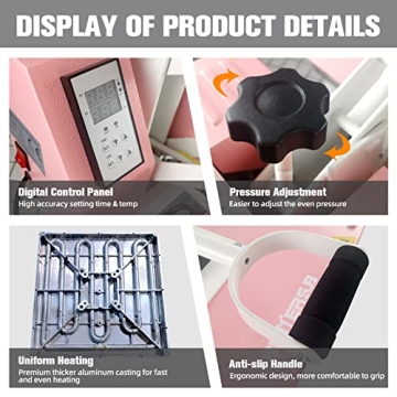 BetterSub 15X15 Heat Press Machine for DIY Printing