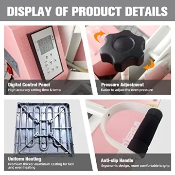 BetterSub 15X15 Heat Press Machine for DIY Printing