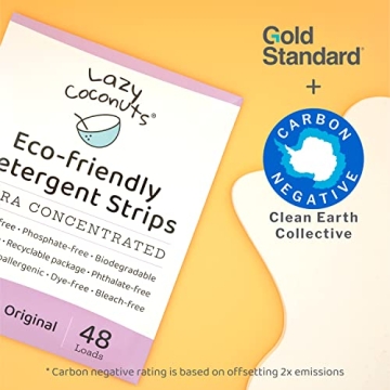 Eco-Friendly Lazy Coconuts Laundry Detergent Strips - Lightweight, Plant-Based Solution