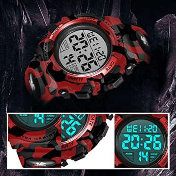 Kids Multifunctional Waterproof Sport Watch for Boys