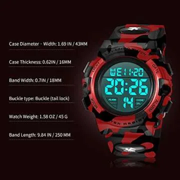 Kids Multifunctional Waterproof Sport Watch for Boys