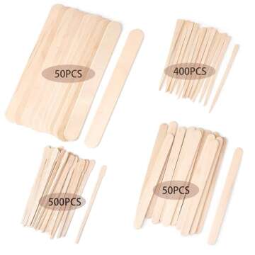 1000Pcs Waxing Sticks - 4 Style Assorted Wood Wax Sticks for Body Face Hair Removal, Eyebrow Lip Nos...