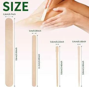 Versatile 1000Pcs Waxing Sticks - Assorted Sizes for Hair Removal and Crafts