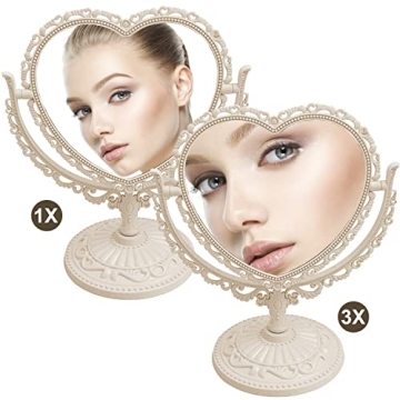 Heart Shaped Mirror - Chic Coquette Design for Makeup