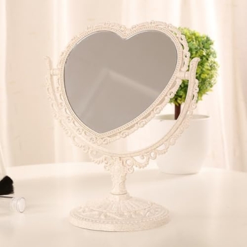 Heart Shaped Mirror - Chic Coquette Design for Makeup