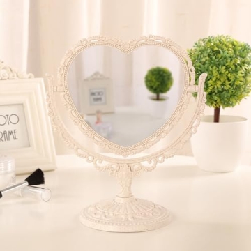 Heart Shaped Mirror - Chic Coquette Design for Makeup