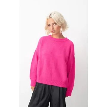 Stylish Women Fall Winter Oversized Knit Pullover Sweater