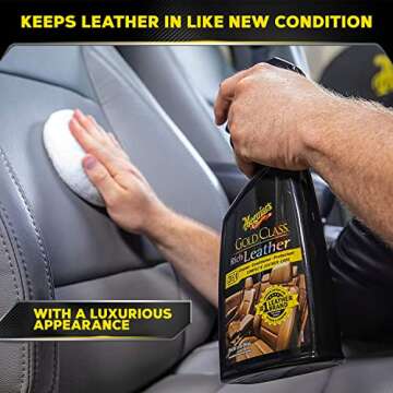 Meguiar's G1924SP Gold Class Rich Leather Cleaner and Conditioning Spray - 24 Oz Spray Bottle