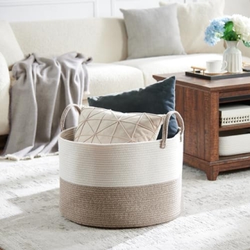 Luxury XXXL Nursery Storage Basket - 100% Cotton Rope