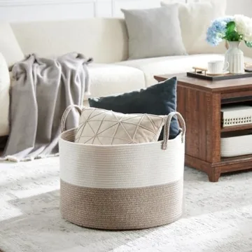 Luxury XXXL Nursery Storage Basket - 100% Cotton Rope