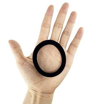 Thick Hair Ties, BETITETO 20 Pieces Seamless Ponytail Holders Scrunchies Women Cotton Stretch Hair Elastics for Thick Heavy or Curly Hair (Upgrade Black)