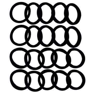 Thick Hair Ties, BETITETO 20 Pieces Seamless Ponytail Holders Scrunchies Women Cotton Stretch Hair Elastics for Thick Heavy or Curly Hair (Upgrade Black)
