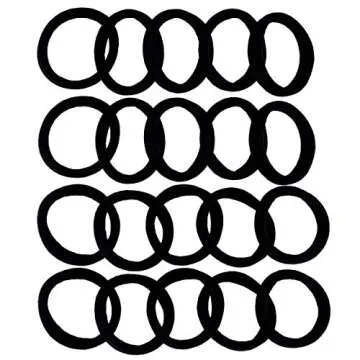 Thick Hair Ties, BETITETO 20 Pieces Seamless Ponytail Holders Scrunchies Women Cotton Stretch Hair Elastics for Thick Heavy or Curly Hair (Upgrade Black)