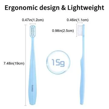 SUREE Extra Soft Toothbrush for Sensitive Teeth and Gums (5 Pack), Ultra Soft Toothbrush with 10000 Micro Nano Bristles for Adults and Elderly