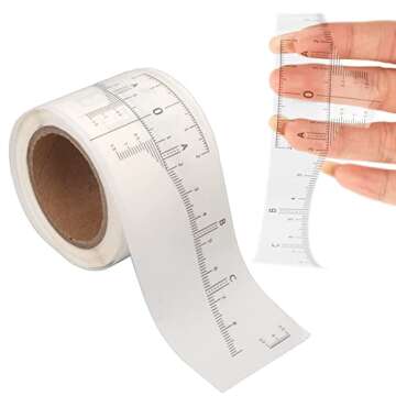 Roll Of 50 Pieces Disposable Eyebrow Ruler Stickers - Microblading Tool for Perfect Eyebrows