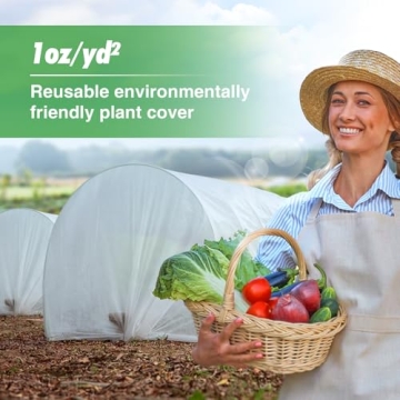 Duerer Plant Covers Freeze Protection 10x20ft (1.0 oz/yd²) Frost Cloths for Outdoor Plants Row Covers for Garden Beds Frost Protection Plant Blanket