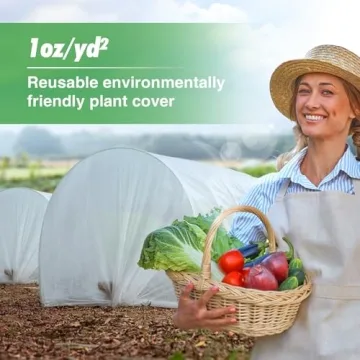 Duerer Plant Covers Freeze Protection 10x20ft (1.0 oz/yd²) Frost Cloths for Outdoor Plants Row Covers for Garden Beds Frost Protection Plant Blanket