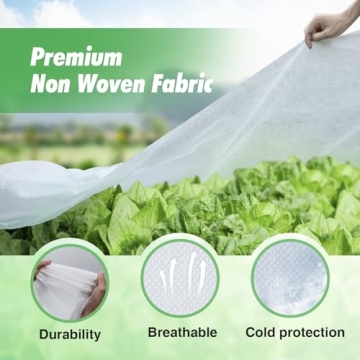 Duerer Plant Covers Freeze Protection 10x20ft (1.0 oz/yd²) Frost Cloths for Outdoor Plants Row Covers for Garden Beds Frost Protection Plant Blanket