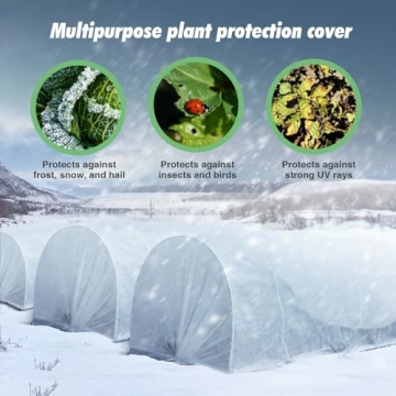 Duerer Plant Covers Freeze Protection 10x20ft (1.0 oz/yd²) Frost Cloths for Outdoor Plants Row Covers for Garden Beds Frost Protection Plant Blanket