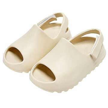 Toddler Little Kids Slides Sandals, Kid Summer Slip On Slides Sandals,Slippers with Strap Anti-slip ...