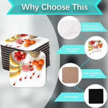 Frienda 150 Pcs Sublimation Magnet Blanks 1.97 x 1.97 x 0.16 Inch Sublimation Blank Square Refrigerator Magnets for Kitchen Wall DIY Metal Door Calendar Office Decoration(16 Pieces,5 x 5 x 0.4 cm)