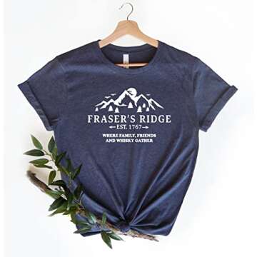 Jamie Fraser, Fraser's Ridge T-Shirt, Fraser's Ridge Shirt, Claire Shirt, Fraser Ridge Clan, Outlander Book Series Shirt, Outlander TV Series