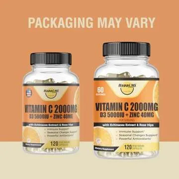 Happi Mi Nutrition Vitamin C with Zinc and Echinacea - 2000MG Immune Support