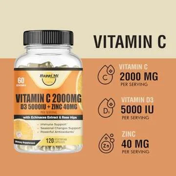 Happi Mi Nutrition Vitamin C 2000MG - Immune Booster Capsules