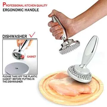 Premium Reversible Meat Tenderizer for Effortless Cooking