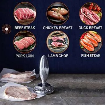 Premium Reversible Meat Tenderizer for Home Chefs