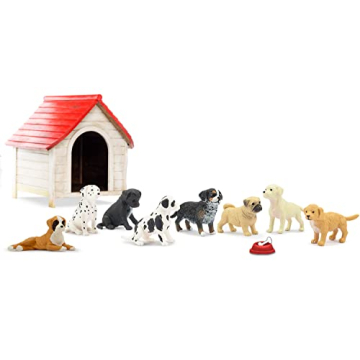 Toymany 12PCS Mini Dog Figurines Playset for Kids