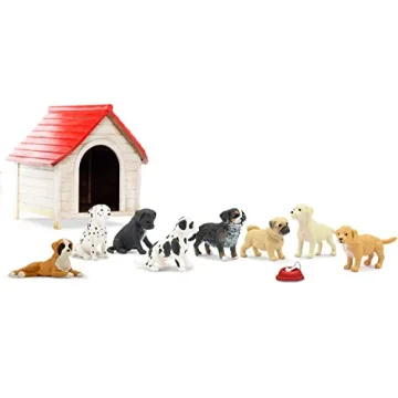 Toymany 12PCS Mini Dog Figurines Playset for Kids