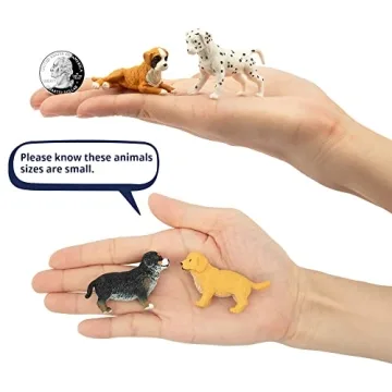 Toymany 12PCS Mini Dog Figurines Playset for Kids