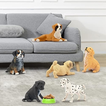 Toymany 12PCS Mini Dog Figurines Playset for Kids