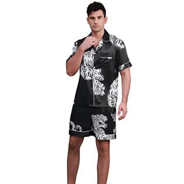 COSOSA Men's Satin Pajamas - Stylish Comfort for Relaxation