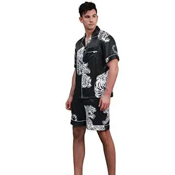 COSOSA Men's Satin Pajamas - Stylish Comfort for Relaxation