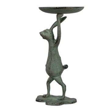 Charming Cast Iron Bunny Candle Holder for Spring Decor