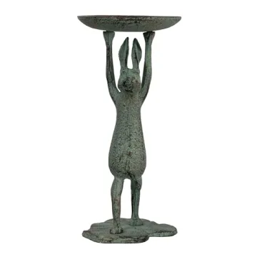Charming Cast Iron Bunny Candle Holder for Spring Decor