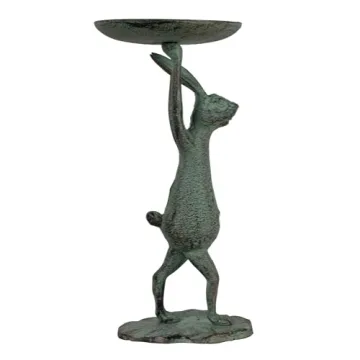 Charming Cast Iron Bunny Candle Holder for Spring Decor