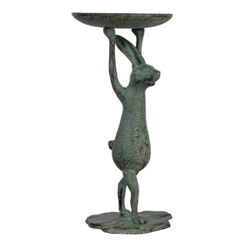 Charming Cast Iron Bunny Candle Holder for Spring Decor