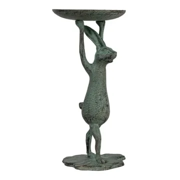 Charming Cast Iron Bunny Candle Holder for Spring Decor