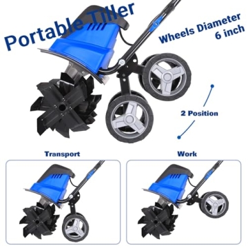 BILT HARD Electric Tiller 16 inch for Efficient Gardening