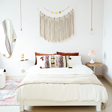 Mkono Bohemian Macrame Wall Hanging Tapestry for Home Decor
