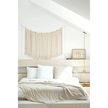 Mkono Bohemian Macrame Wall Hanging Tapestry for Home Decor