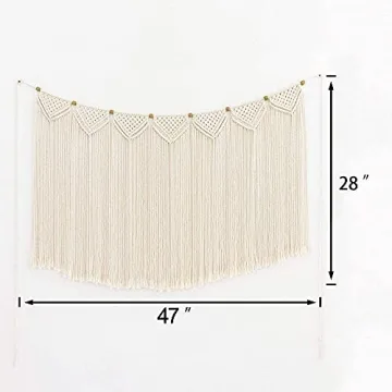 Mkono Bohemian Macrame Wall Hanging Tapestry for Home Decor