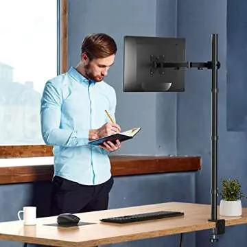 WALI Single Monitor Stand for 32-inch Screens