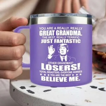 LIZAVY Mothers Day Gifts for Grandma - Great Grandma Gift - Birthday mugs 14Oz