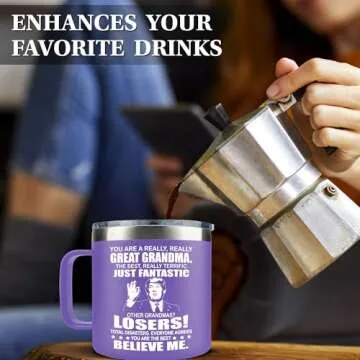 LIZAVY Grandma Mug - Perfect Gift for Grandkids