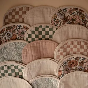 Mushie Organic Cotton Burp Cloths Set of 2 - Stylish & Absorbent